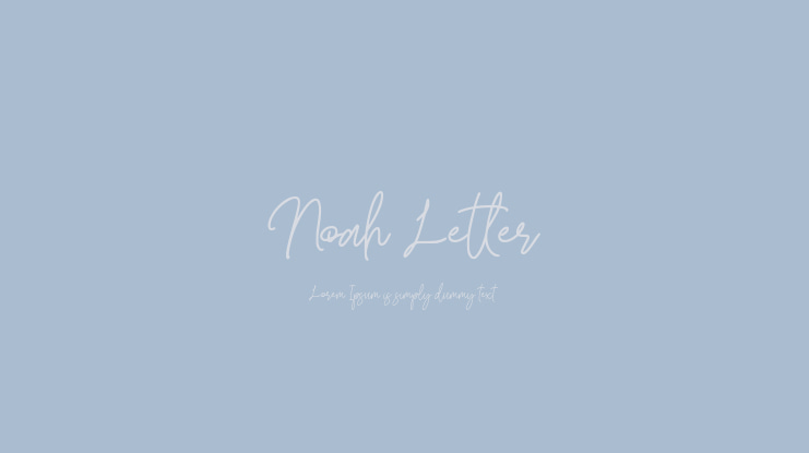 Noah Letter Font