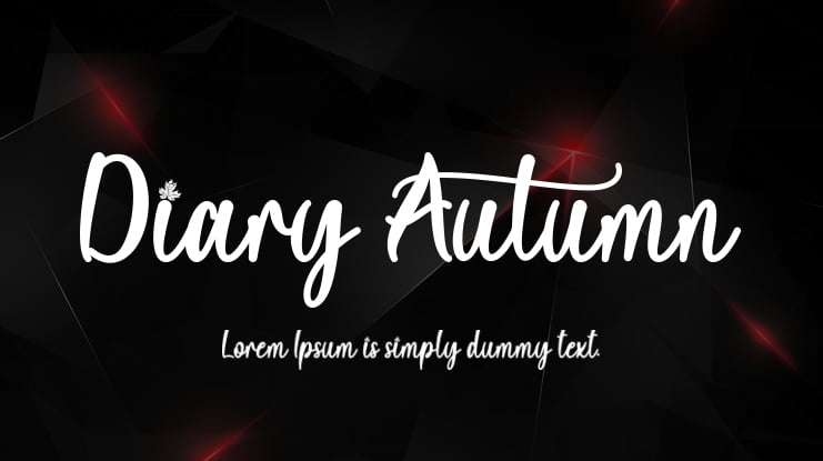 Diary Autumn Font