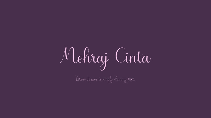 Mehraj Cinta Font