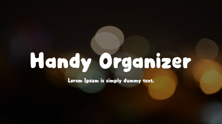 Handy Organizer Font