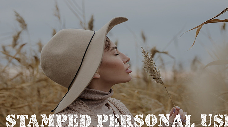 STAMPED PERSONAL USE Font