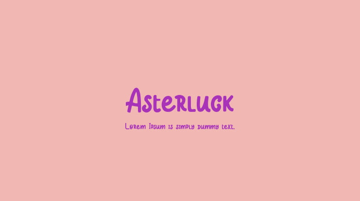 Asterluck Font