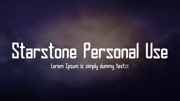 Starstone Personal Use Font