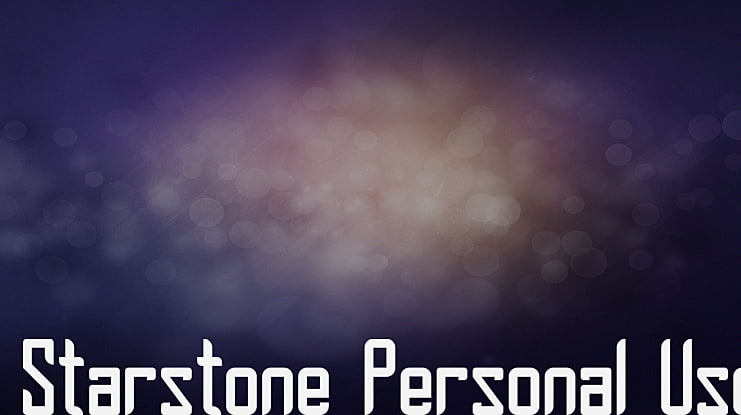 Starstone Personal Use Font