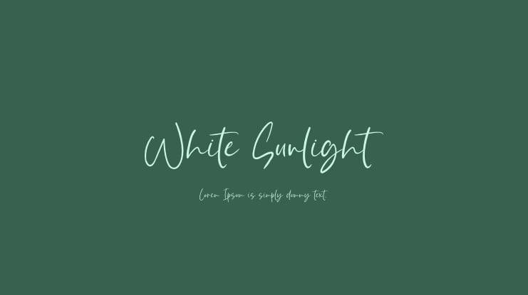 White Sunlight Font