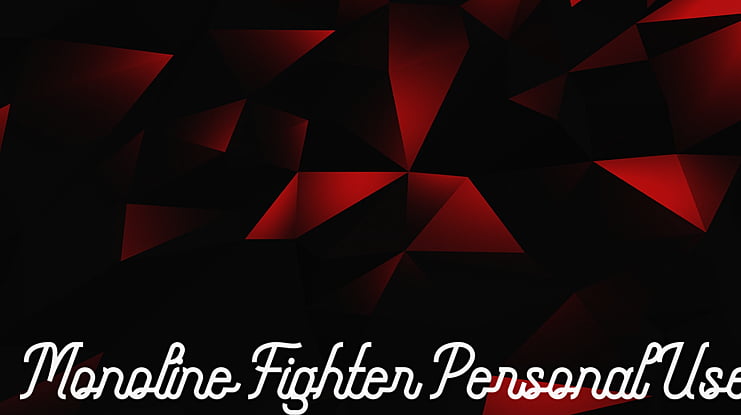 Monoline Fighter Personal Use Font