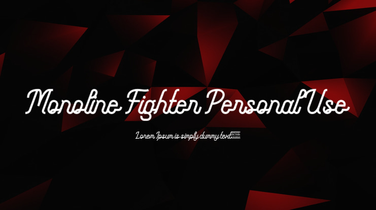 Monoline Fighter Personal Use Font