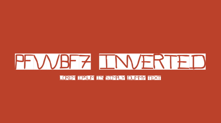 Pfvvbf7 inverted Font Family