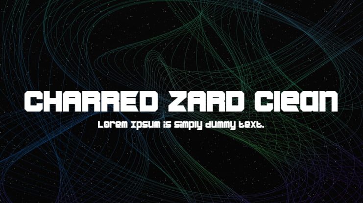 CHARRED ZARD Clean Font Family