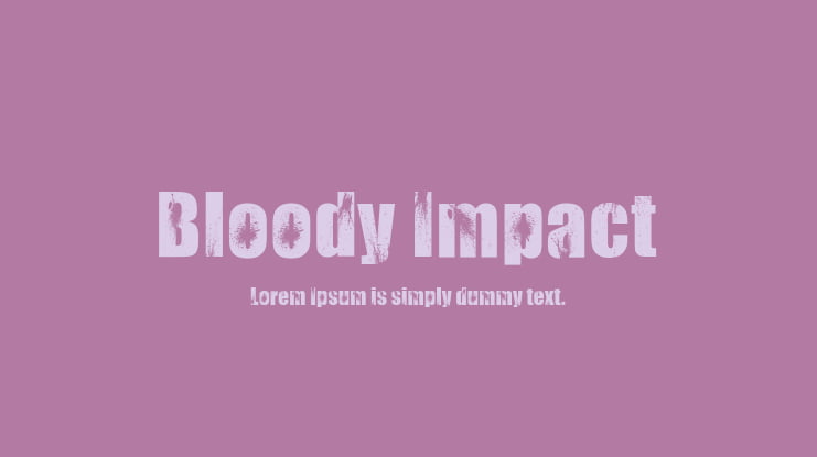 Bloody Impact Font