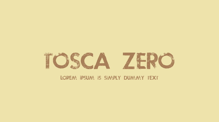 TOSCA ZERO Font