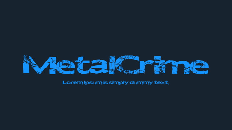 MetalCrime Font