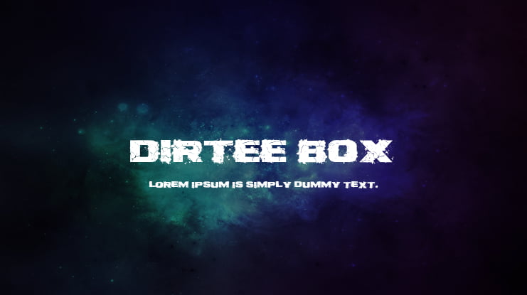Dirtee Box Font
