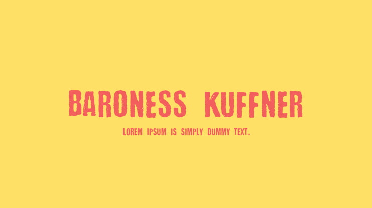 Baroness Kuffner Font