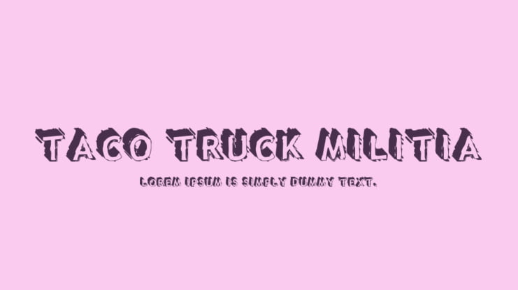Taco Truck Militia Font