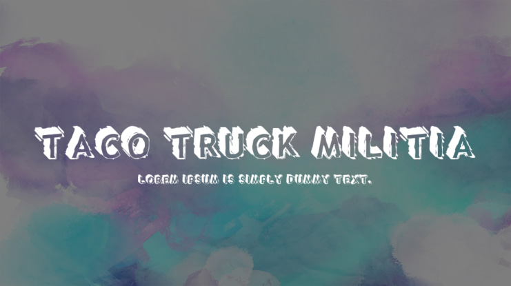 Taco Truck Militia Font