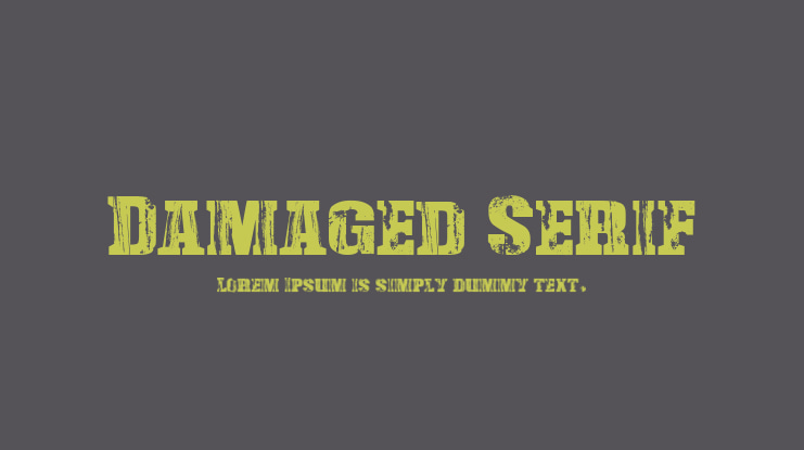 Damaged Serif Font