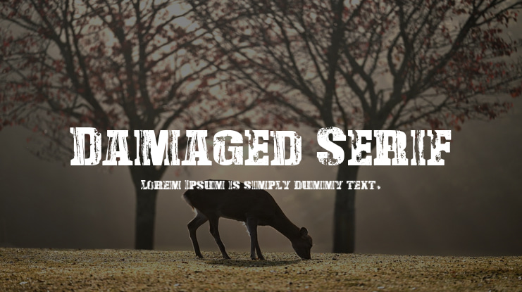 Damaged Serif Font
