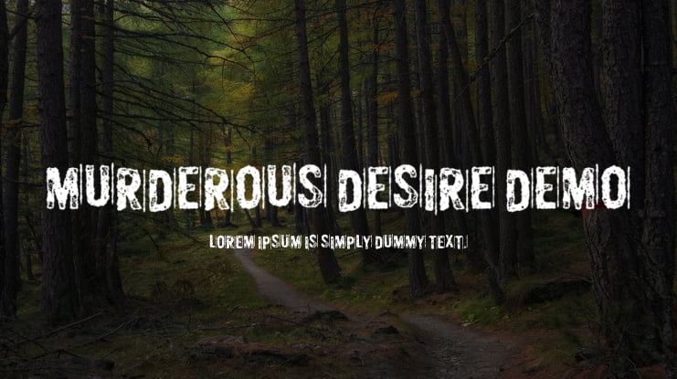 Murderous Desire DEMO Font