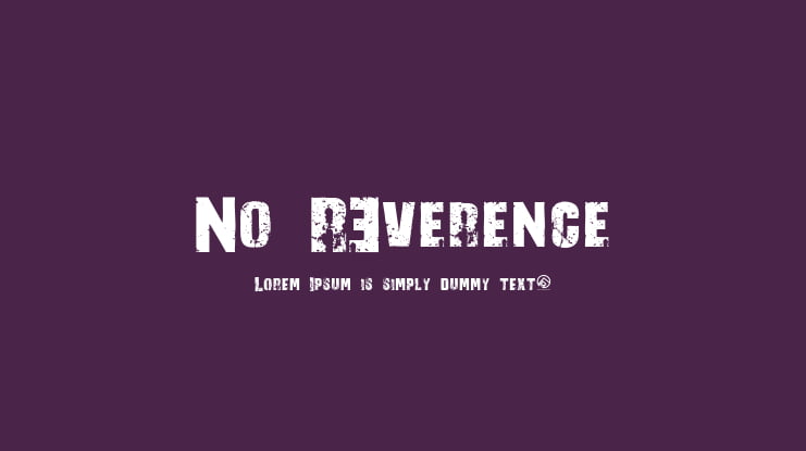 No R3verence Font