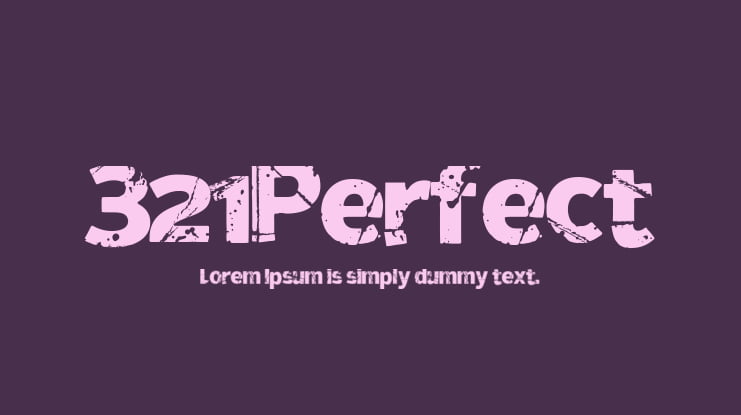 321Perfect Font