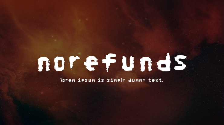 NoRefunds Font