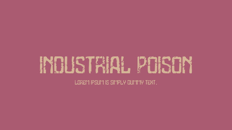 Industrial Poison Font