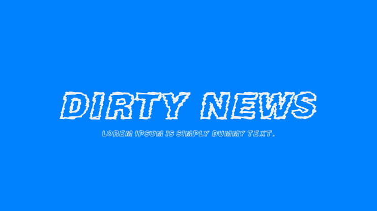 DIRTY NEWS Font