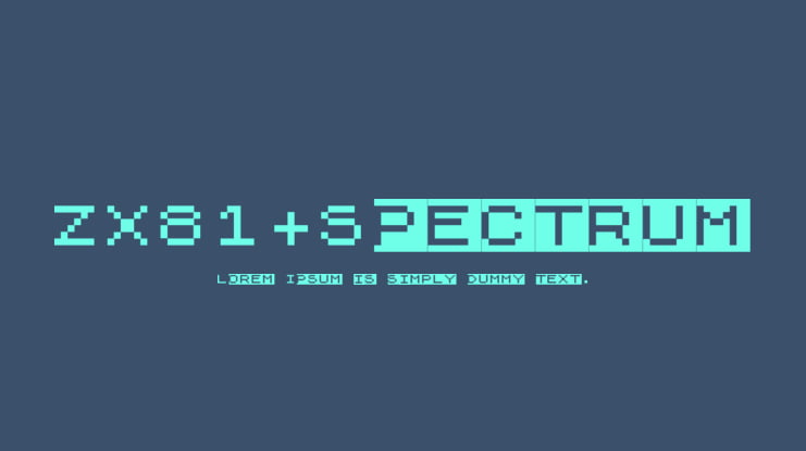 ZX81+Spectrum Font Family