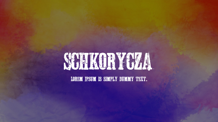 Schkorycza Font