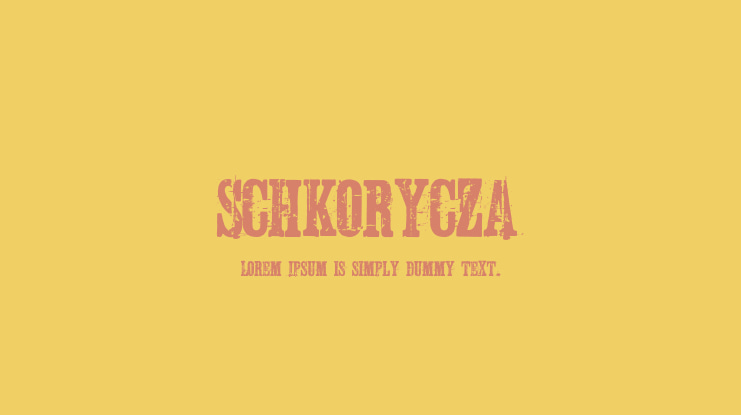 Schkorycza Font