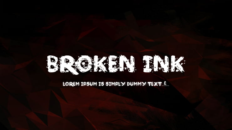 Broken Ink Font