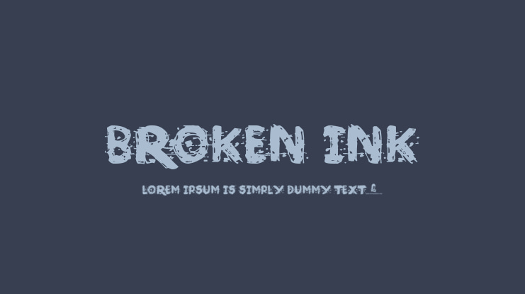 Broken Ink Font