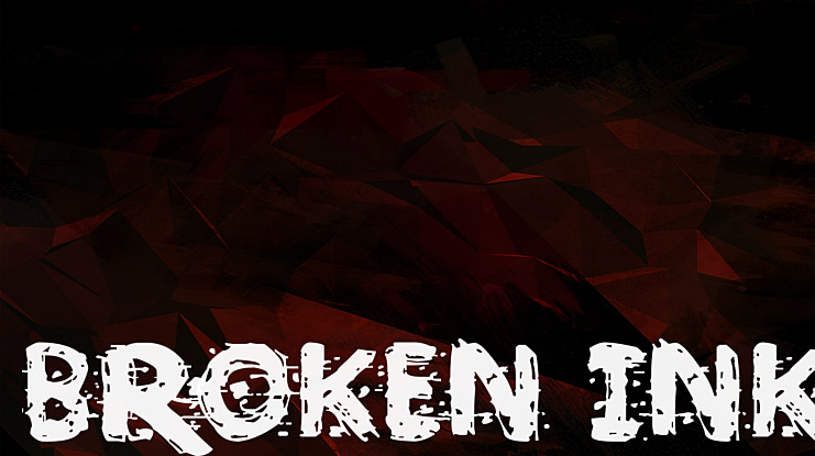 Broken Ink Font
