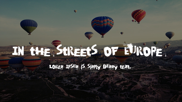 In the streets of Europe Font