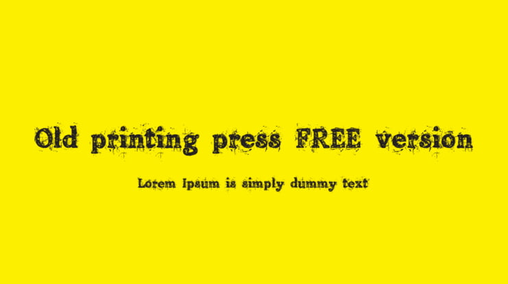 Old printing press_FREE-version Font
