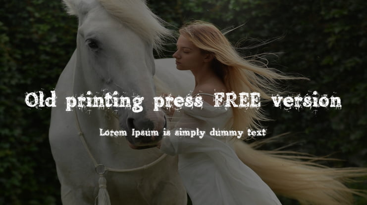 Old printing press_FREE-version Font