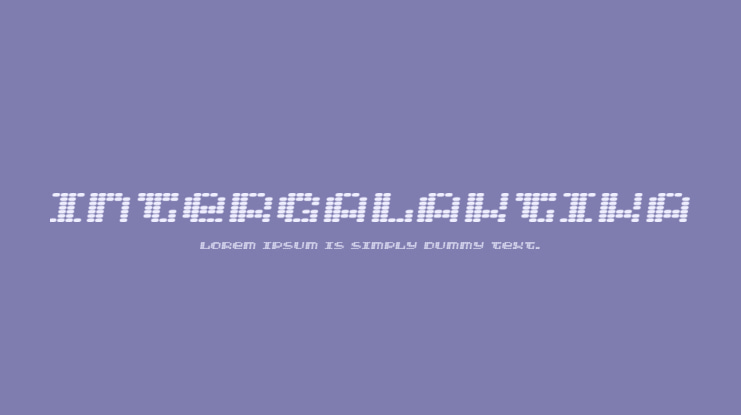 Intergalaktika Font Family