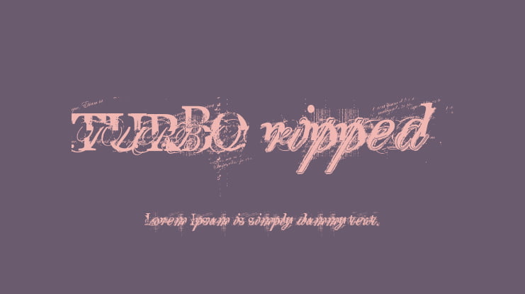 TURBO ripped Font