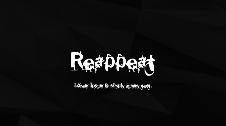 Reappeat Font