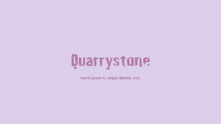 Quarrystone Font Family