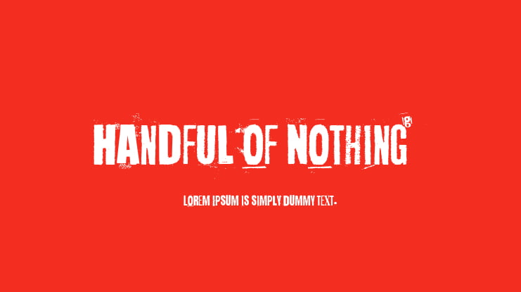 Handful of Nothing Font