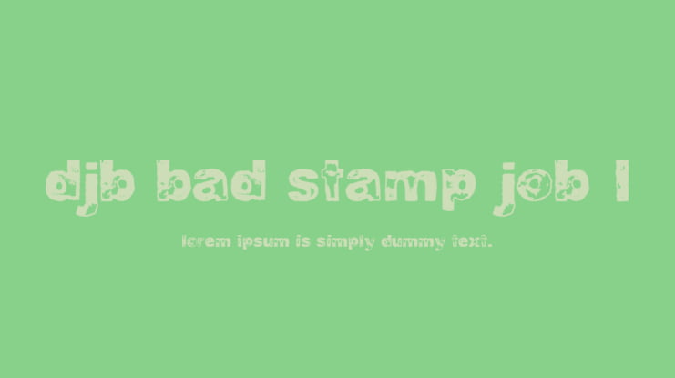 DJB BAD STAMP JOB 1 Font Family