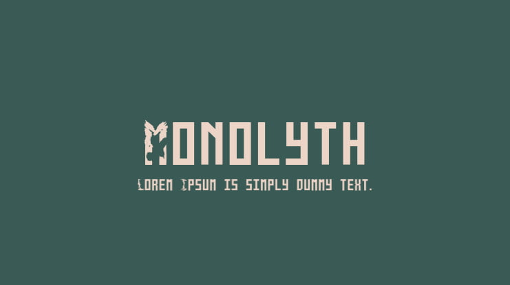 Monolyth Font Family