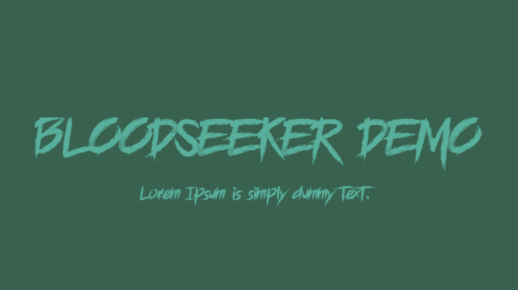 BLOODSEEKER DEMO Font