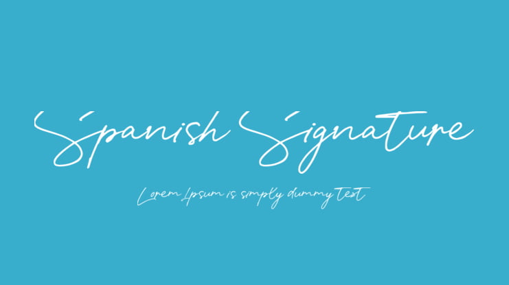 Spanish Signature Font Family
