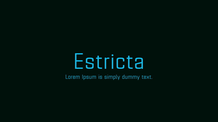 Estricta Font