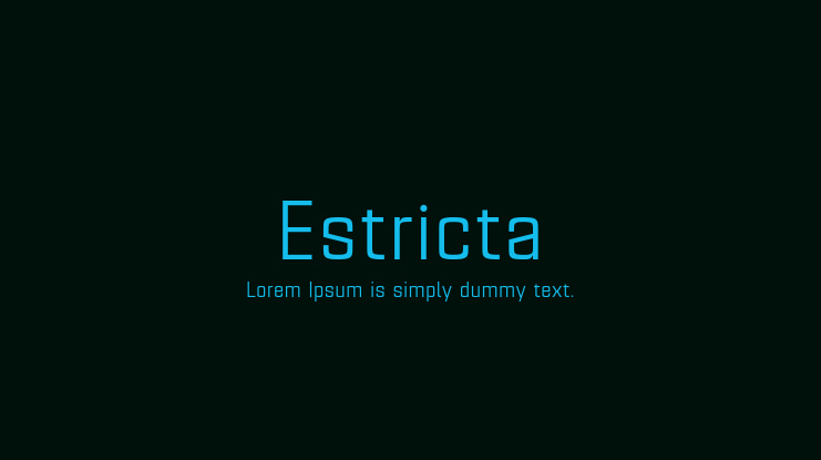 Estricta Font