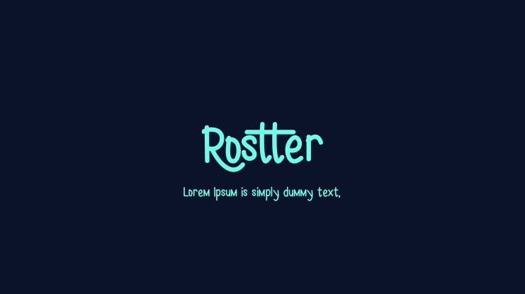 Rostter Font Family