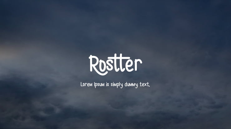 Rostter Font Family